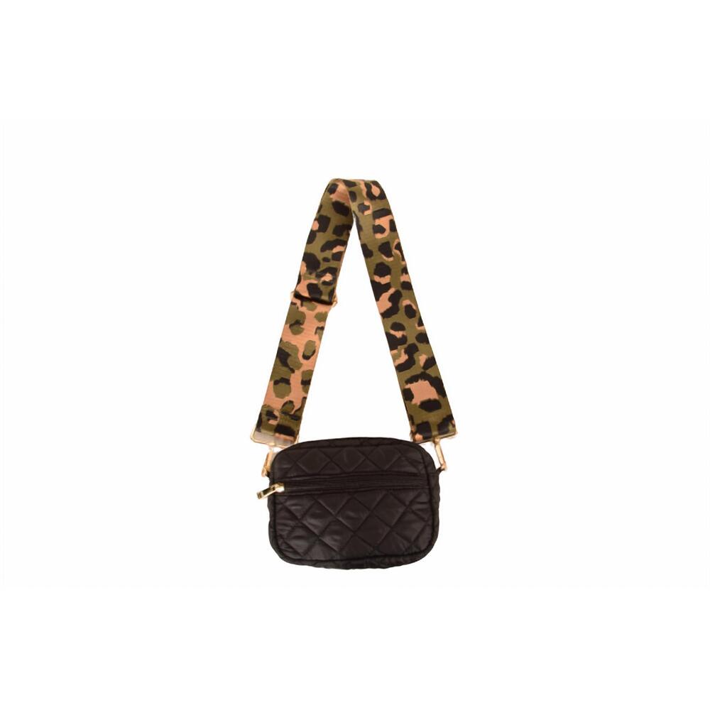 NEW THOMAS & LEE COMPANY women's quilted crossbody bag in black cassie